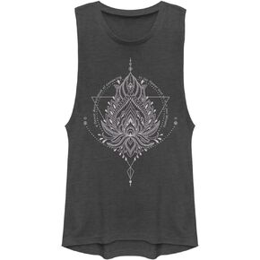 Fifth Sun Peaceful Warrior Lotus Geo Women's Muscle Tank