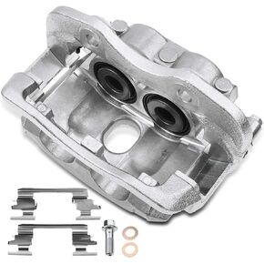 A-Premium Rear Disc Brake Caliper Assembly with Bracket Compatible with Select Chevy, Cadillac and GMC Models - Escalade/Tahoe/Avalanche 1500/Yukon 2002-2006, Express/Silverado/Suburban/Sierra 1500