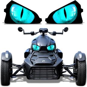 AMR Racing Roadster Headlight Eye Graphics Decal Cover Compatible with Can-Am Ryker 2019-2022 - Eclipse Teal (AMR22374)