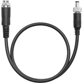 QIANRENON DC5.5mm×2.1mm Panel Mount Thread Locking Power Cable,5.5×2.1mm Male Plug Head with Locking Nut,5.5×2.1/2.5mm Female Socket with Thread,for DC 12V Power Adapter,50cm/19.6in
