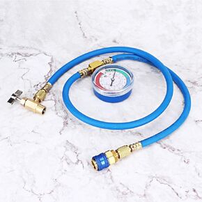 R600A Recharge Kit, R134A Recharge Measuring Hose Can Tap Gauge Refrigerant Charging Pipe Air conditioning pipes and connectors