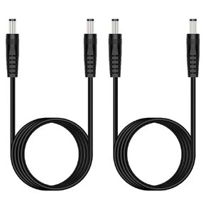 Fancasee 2 Pack 6 ft 5.5mm x 2.1mm Male to Male DC Power Adapter Cable Cord for IP Camera CCTV Surveillance Security Camera LED Strip DVR Router Invoice Printer