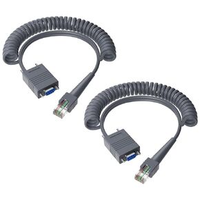 (2PCS) 16.4ft RJ45 to RS232 Cable Barcode Scanner Cable RJ45 for Motorola/Symbol/Zebra DS2208 Cable LS2208 LS4278 LS3578 MC9190-G DS2278SR DS4308 DS6878 DS4208 DS8108 DS8178 DS9308 DS9908 DS9208 Cable