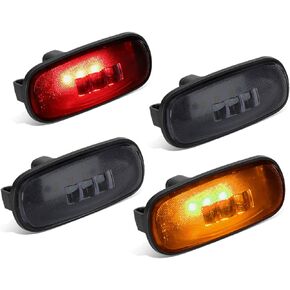 DNA MOTORING FENDL-DRAM02-SM 4Pcs Smoked Lens Dually Fender LED Side Marker Light Lamps