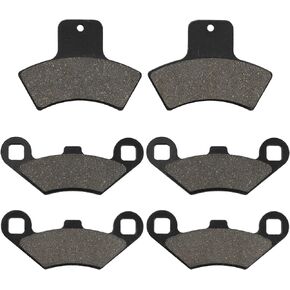 Sollon Front and Rear Brake Pads for polaris Sportsman 500 400 4x4 HO Scrambler 400 Trail Blazer 250 Xplorer 400 250 Magnum 325 500 Trail Boss 325 330 Xpedition 425 325 Diesel 455 Sport