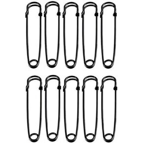 Wish you have a nice day 30pcs 3 Inch Heavy Duty Giant black Safety Pins for Blankets, Skirts, Kilts, Knitted Fabric,Crafts (3inch, black)