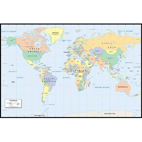 ملصق خريطة العالم للمسح الجاف، قابل للتقشير واللصق، خريطة حائط للعالم، 30.48 سم × 45.72 سم in Kuwait