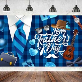 Happy Fathers Day Banner Backdrop Decorations, Happy Fathers Day Party Decorations Background Sign, Father's Day Party Decorations