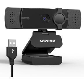 UVC 20 4K Webcam with 2 Noise Reduction Mics,Auto Focus, Auto Light Correction, 65° FOV,Plug-Play Webcam with Privacy Cover for Streaming/Online Teaching/Video Calling/Zoom/Skype