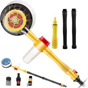 Rotating Car Wash Brush, Car Cleaning Kit, Microfiber Car Cleaning Brush, Detachable & Extendable Scrub Brush (XCTB1)