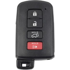 Dasbecan Key Fob Replacement Compatible with Toyota Highlander 2014-2019 Smart Proximity Keyless Entry Remote Control Replaces HYQ14FBA 89904-0E121 4 Buttons