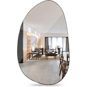 Hamilton Hills Large 30 Inch Round Bathroom Mirror Brushed Bronze Metal Frame - Contemporary Circle Wall Mirror for Home Decor - Premium Vanity Mirror for Bedroom and Living Room Walls
