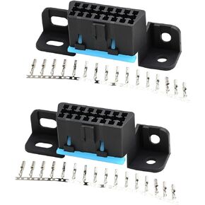 obd2 16 دبوس أنثى موصل ثابت تسخير أنثى مجمعة التوصيل داش ميناء (حزمة من 2)