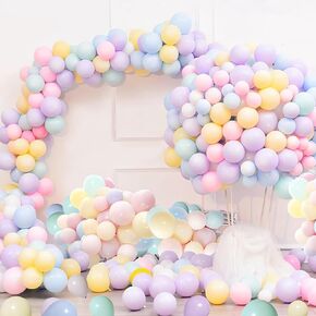 Pastel Balloons Macaron Assorted Colors Balloon, Multicolored Latex Balloons for Birthday Wedding Baby Shower Graduation Party Decorations (Multicolor 12" 100 Pieces)