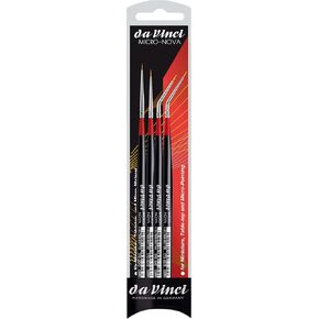 da Vinci Micro-NOVA 4 Brush Set 4275 for Modelling & Miniature Painting: one Piece Each: Series 170 Sizes 20/0, 10/0 & 175 Sizes 15/0, 5/0