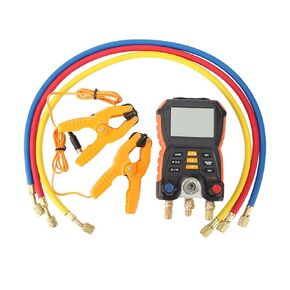 HVAC Digital Manifold Gauge High Accuracy 2 in 1 Digital Manifold Meter for Air Conditioning Refrigeration Systems and Heat Pumps