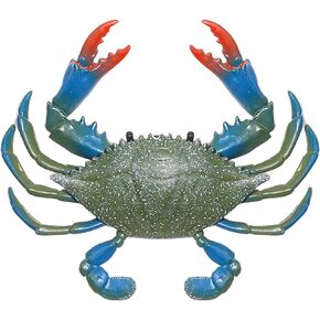 RAYNAG 1 Piece Artificial Plastic Crab, Simulated Sea Animal Home Party Decor Creative Gift, 6 Inch
