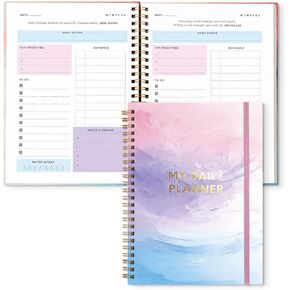 S&O Undated Planner with Meal, A5 Habit & Routine Tracker, Daily To Do List-Daily Planner Goal Agenda Abstract Notebook Organizer for 2023, Students, College, Work, ADHD, Fitness, Productivity