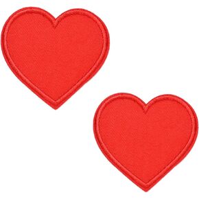 Red Heart Iron on or Sew on Patch 2 pcs