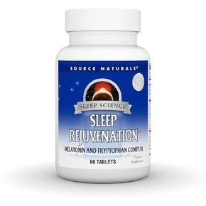 Source Naturals Sleep Science Sleep Rejuvenation, Melatonin and Tryptophan Complex for Restful Sleep Support* - 60 Tablets