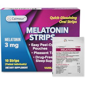 Melatonin 10 Strips |The Ultimate Sleeping Aid | Oral Dissolvable Melatonin 3mg | Alternative to Melatonin Gummies | Relaxation Sleep Supplements for Adults | Better Sleep and Eye Health