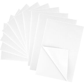 10PCS White Self Adhesive Felt Fabric Sheets Sticky Felt Sheets for Craft Supplies Art Home Making（8.3" x 11.8"/20 x 30cm）
