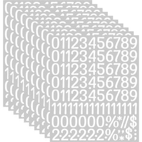 540 PCS Number Stickers, 2", Self-Stick Small Number Decals, Water Resistant Vinyl Numbers Stickers for Office, Classroom, Organizing Books, Bottles, Shelves, Retail Pricing (2", White)