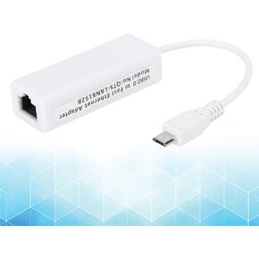 Network Card Adapter, Micro USB to RJ45 Ethernet Network Card Compatible with Raspberry Pi 1.3/W Motherboard