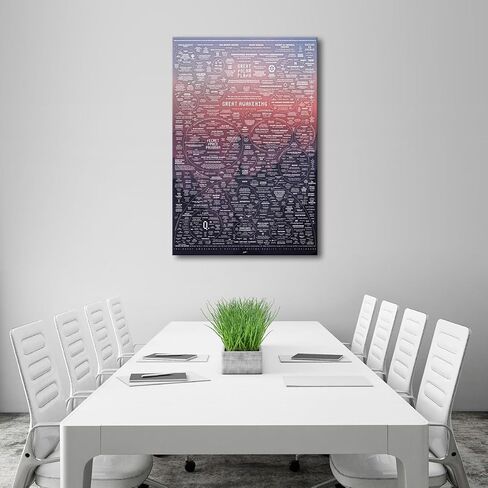 Generic The Great Awakening Map poster canvas print 24x36inch Unframed in Saudi Arabia