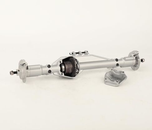 Metal Complete Front Rear Axle with Caliper Brake disc for Axial RBX10 Ryft 1/10 RC Cralwer Car Upgrade Parts Accessories (Silver, Rear) in Saudi Arabia