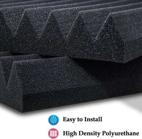 Acoustic Foam Panels 12 Pack, 12"x12"x2" Sound Proof Panels For Walls, Acoustic Panels for Sound Dampening, High Density Acoustic Foam Sound Absorbing Panels for Home Studios, Offices, Theaters in Saudi Arabia