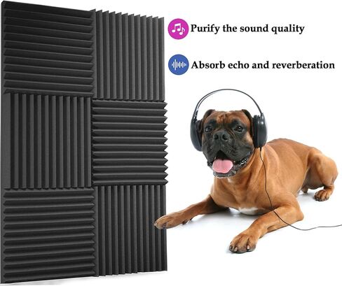 Acoustic Foam Panels 12 Pack, 12"x12"x2" Sound Proof Panels For Walls, Acoustic Panels for Sound Dampening, High Density Acoustic Foam Sound Absorbing Panels for Home Studios, Offices, Theaters in Saudi Arabia