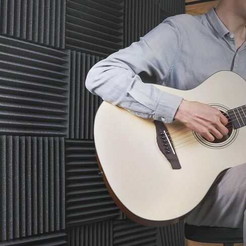 Acoustic Foam Panels 12 Pack, 12"x12"x2" Sound Proof Panels For Walls, Acoustic Panels for Sound Dampening, High Density Acoustic Foam Sound Absorbing Panels for Home Studios, Offices, Theaters in Saudi Arabia