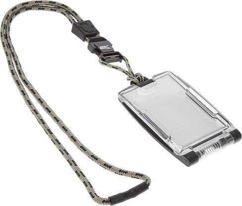EK USA FIPS 201 One Hander ID Card Holder with Lanyard, Secure Badge Holder for CAC Card, 2 sided – Pewter in Saudi Arabia