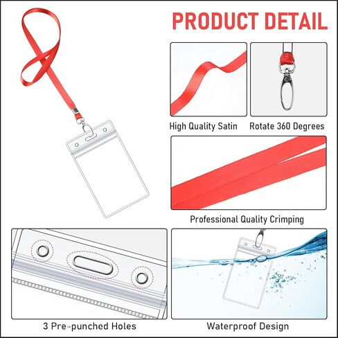 100 مجموعة من الحبال ذات الألوان الصلبة مع حامل شارة الهوية، حبال الرحلات البحرية المتينة مع حامل شارة الهوية المقاومة للماء، حامل شارات الاسم مع حبال للكبار والأطفال، بطاقات الهوية المدرسية (أسود) in Kuwait