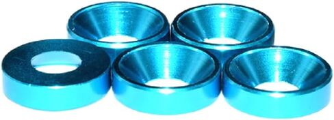 50pcs M5 Countersunk Washers Alloy Aluminum Screw Gaskets (Dark Blue) in Saudi Arabia