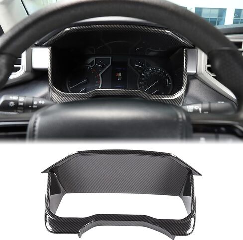 Dashboard Meter Frame Cover Trim Fit Toyot@a Tundra/Sequoia 2022 2023 2024 Car Center Console Dash Board Frame Dashboard Instrument Panel Protection Cover Decorative ABS Interior Accessories in Kuwait
