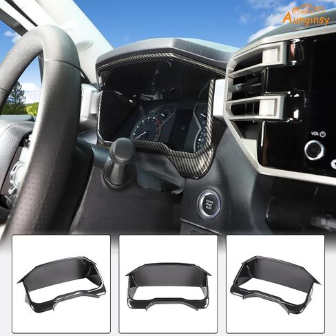 Dashboard Meter Frame Cover Trim Fit Toyot@a Tundra/Sequoia 2022 2023 2024 Car Center Console Dash Board Frame Dashboard Instrument Panel Protection Cover Decorative ABS Interior Accessories in Kuwait