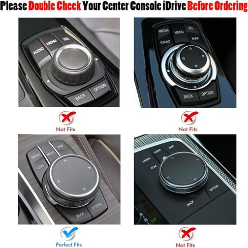 وحدة التحكم المركزية الداخلية iDrive وحدة تحكم الوسائط المتعددة مقبض غطاء الزخارف ملصقات متوافقة مع 1 2 3 4 5 6 7 سلسلة X3 X4 X5 X6 F01 F07 F10 F11 F15 F16 F20 F25 (45 مم) in Kuwait