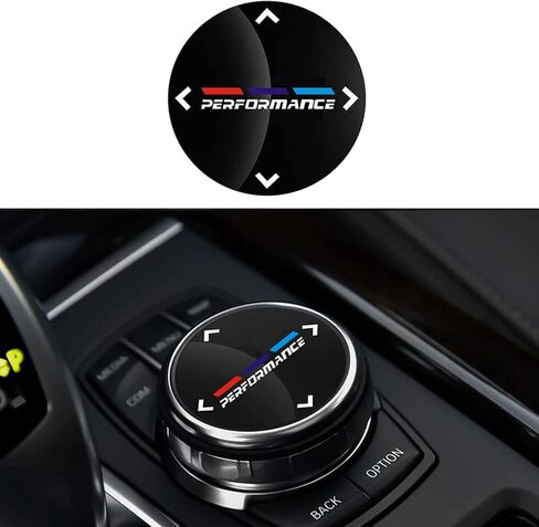 وحدة التحكم المركزية الداخلية iDrive وحدة تحكم الوسائط المتعددة مقبض غطاء الزخارف ملصقات متوافقة مع 1 2 3 4 5 6 7 سلسلة X3 X4 X5 X6 F01 F07 F10 F11 F15 F16 F20 F25 (45 مم) in Kuwait