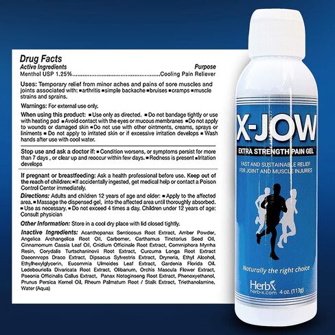 Extra Strength Pain Relief Gel 4 Oz - Muscle Pain Relief - Shoulder Pain Relief - Joint Pain Relief - Massage Gel - Herbal Pain Relief - Natural Pain Relief - Anti Inflammatory Gel X JOW in Saudi Arabia