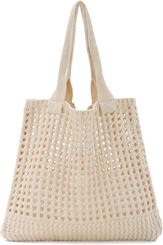 KUANG! Womens Large Tote Bags Shoulder Handbags Knit Hobo Purse for Beach Crocheted Tote Bag in Saudi Arabia