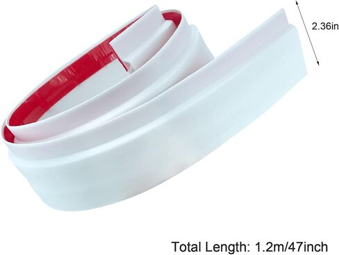 سدادة مسودة الباب، سدادة ذاتية اللصق أسفل الباب لأسفل الباب، حاجز الباب للفئران والحشرات، سدادة الضوضاء، حشو فجوة الباب، عازل للصوت، تجريد الطقس 47 بوصة، أبيض in Kuwait