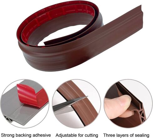 سدادة مسودة الباب، سدادة ذاتية اللصق أسفل الباب لأسفل الباب، حاجز الباب للفئران والحشرات، سدادة الضوضاء، حشو فجوة الباب، عازل للصوت، تجريد الطقس 47 بوصة، أبيض in Kuwait