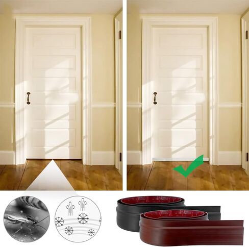 سدادة مسودة الباب، سدادة ذاتية اللصق أسفل الباب لأسفل الباب، حاجز الباب للفئران والحشرات، سدادة الضوضاء، حشو فجوة الباب، عازل للصوت، تجريد الطقس 47 بوصة، أبيض in Kuwait