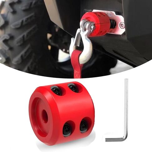 1 PC Car Rubber Winch Stopper Truck UTV ATV Winch Cable Hook Stopper with Stainless Steel Screws and Nuts,Modification Accessory Shock Absorbent, Prevent Pulling Bounce and Abrasion (Black) in Saudi Arabia