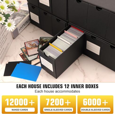 صندوق تخزين بطاقات التداول، يتضمن صناديق من 12 إلى 600 قطعة و48 فواصل بطاقات، وأكثر من 12000 منظم بطاقات تداول لألعاب البطاقات القابلة للتجميع، لـ TCG، وYuGiOh، وMTG، وPTCG، وبطاقات البيسبول، مع ملصقات وأشرطة in Kuwait