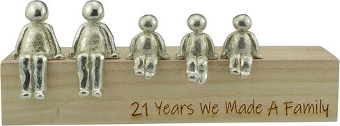 21st Anniversary Idea - 21 Years We Made A Family Metal Ornament - Choose Your Family Combination (3 Children) in Saudi Arabia