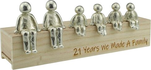 21st Anniversary Idea - 21 Years We Made A Family Metal Ornament - Choose Your Family Combination (3 Children) in Saudi Arabia