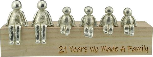 21st Anniversary Idea - 21 Years We Made A Family Metal Ornament - Choose Your Family Combination (3 Children) in Saudi Arabia